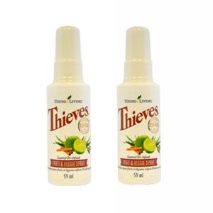 🎁4/$25 - YOUNG LIVING Thieves Fruit & Veggie Spray - NEW - 2 bottles